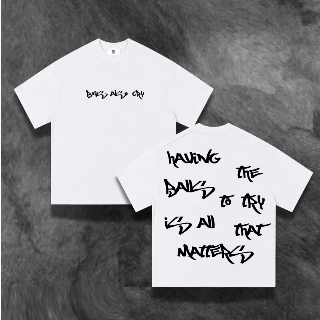 ''BALLS'' TEE WHITE/BLACK