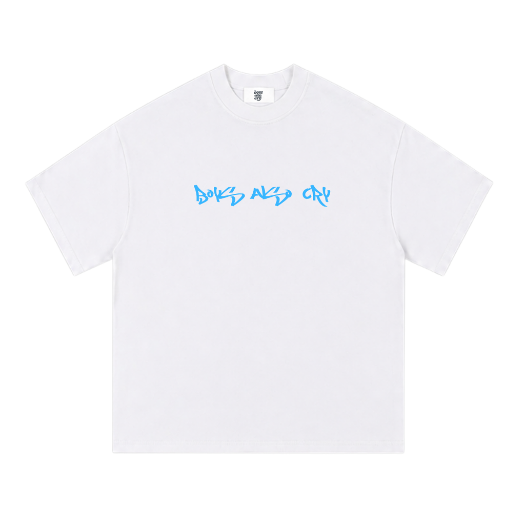 ''BALLS'' TEE WHITE/BLUE