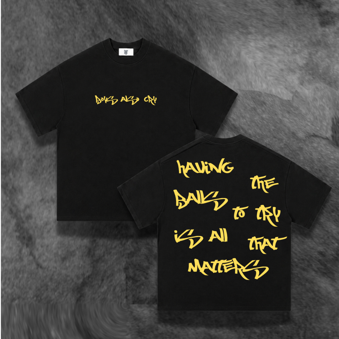 ''BALLS'' TEE BLACK/YELLOW