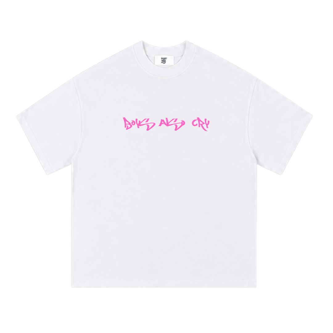 ''BALLS'' TEE WHITE/PINK