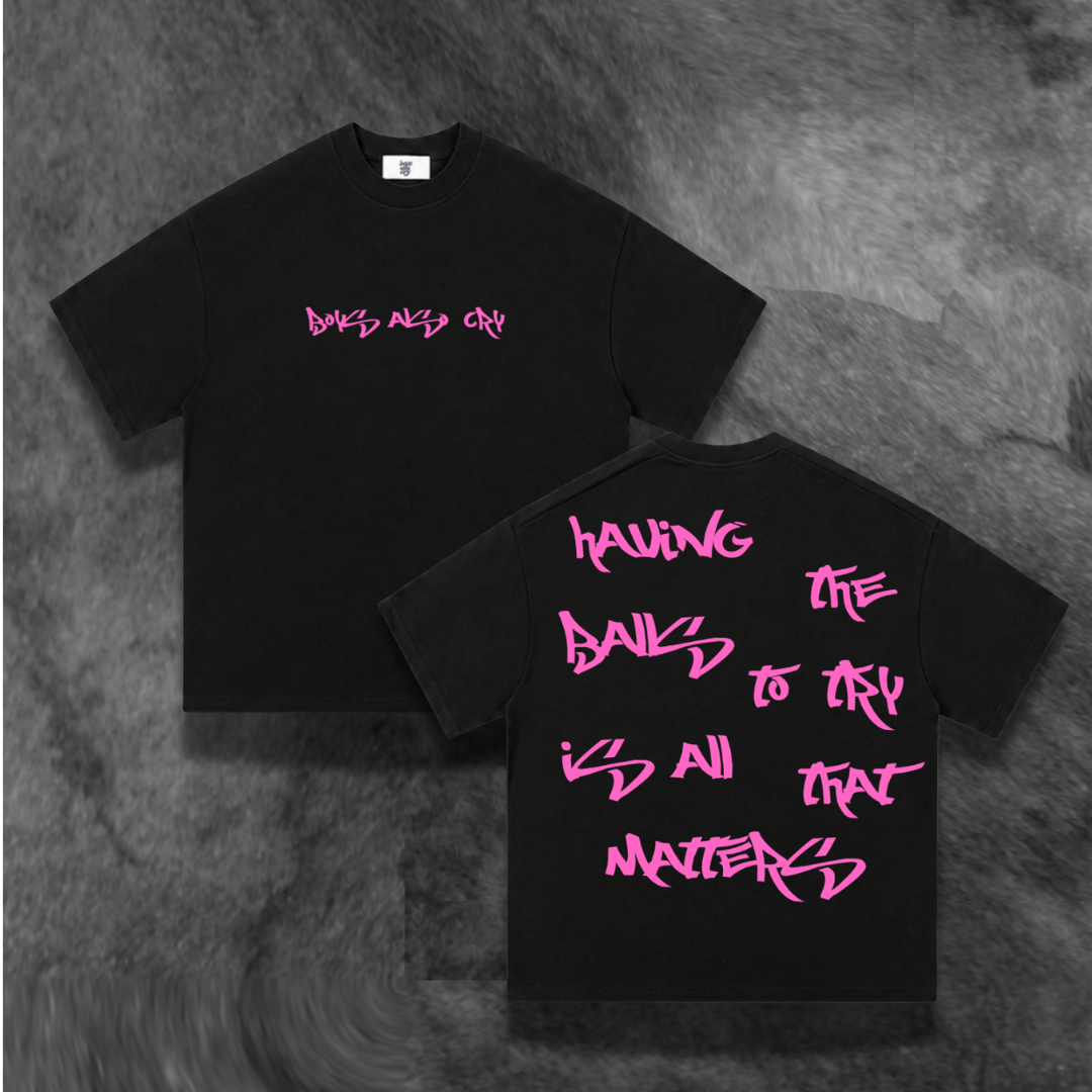 ''BALLS'' TEE BLACK/PINK