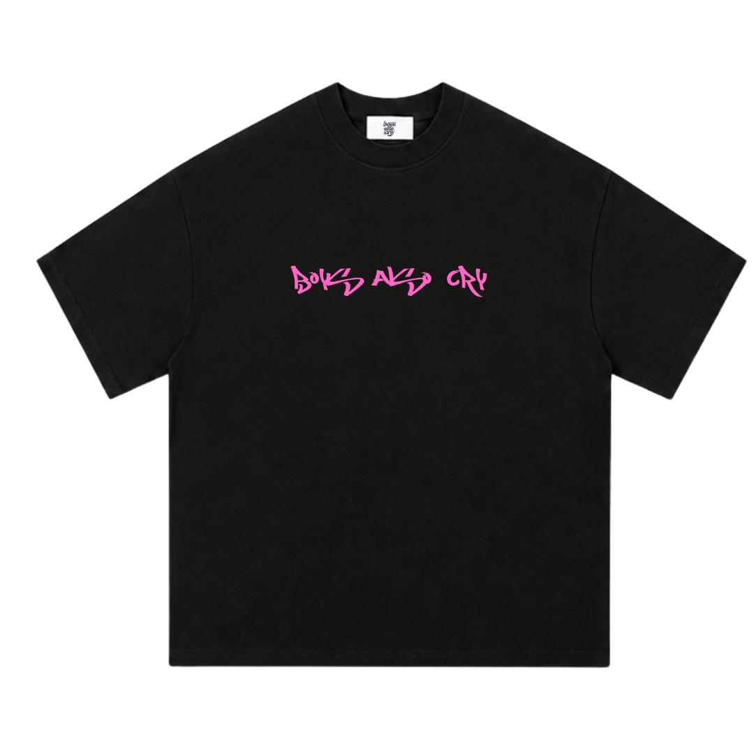 ''BALLS'' TEE BLACK/PINK