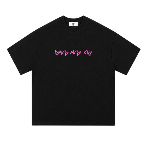 ''BALLS'' TEE BLACK/PINK