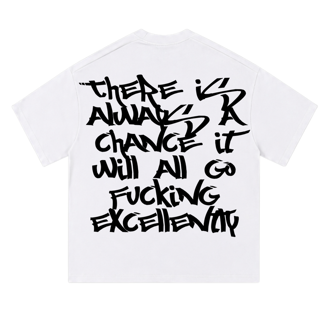 ''CHANCE'' TEE WHITE/BLACK