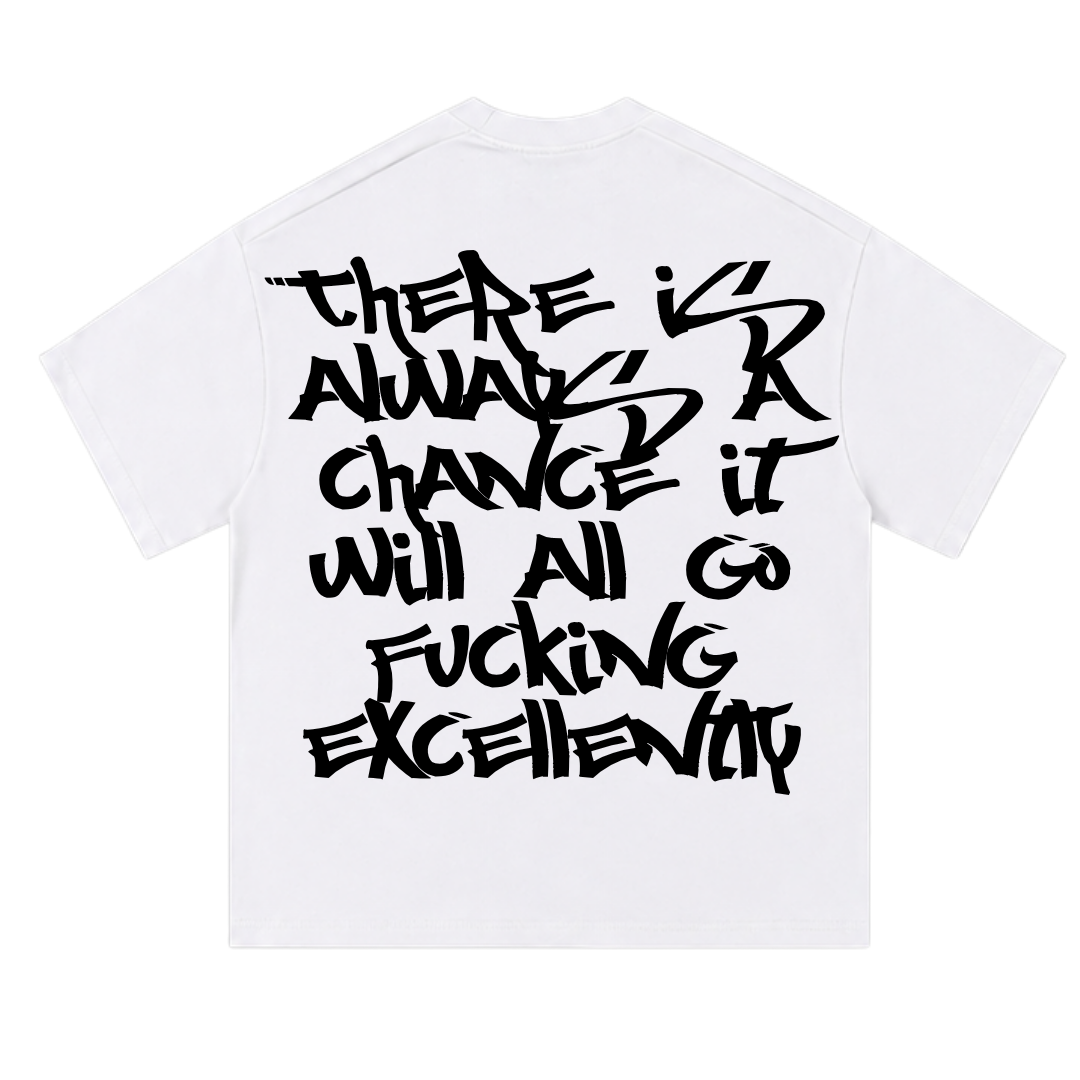 ''CHANCE'' TEE WHITE/BLACK