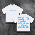 ''BALLS'' TEE WHITE/BLUE