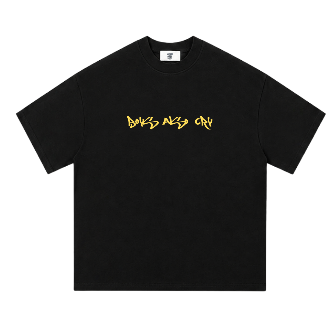 ''BALLS'' TEE BLACK/YELLOW
