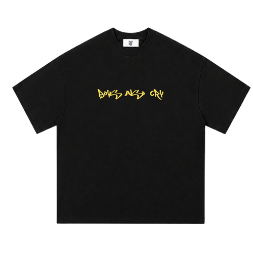 ''BALLS'' TEE BLACK/YELLOW