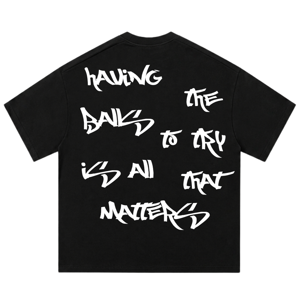''BALLS'' TEE BLACK/WHITE